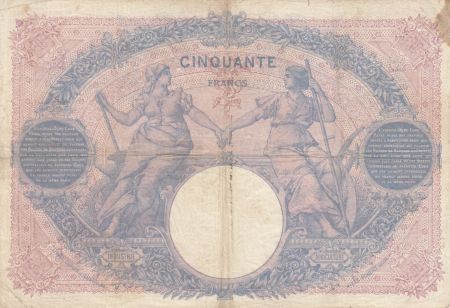 France 50 Francs Bleu et Rose - 23-09-1913 Série D.4842 TB+