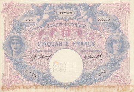 France 50 Francs Bleu et Rose - Spécimen 1920