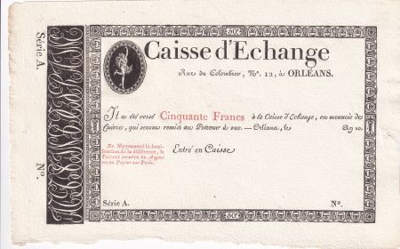 France 50 Francs Caisse d\'échange de Orléans - An 10 - non émis