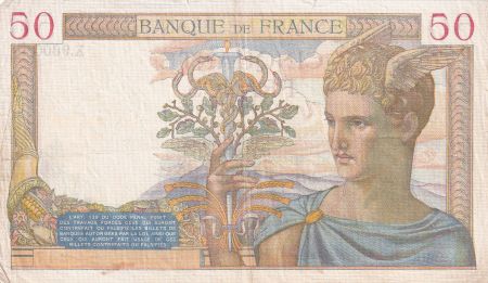 France 50 Francs Cérès - 02-02-1939 - Série K.9600