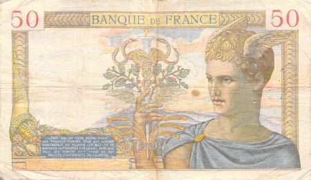 France 50 Francs Cérès - 02-02-1939 - Série L.9547 - TB