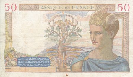 France 50 Francs Cérès - 04-04-1940 - Série G. 13109