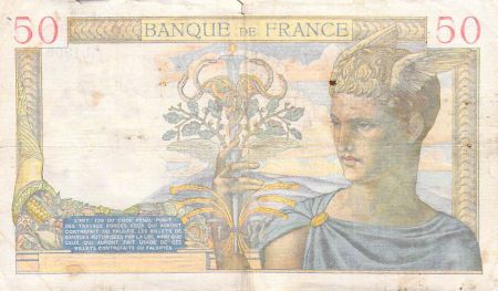France 50 Francs Cérès - 04-04-1940 - Série R.13064 - TB