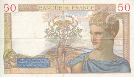 France 50 Francs Cérès - 04-11-1937 Série J.7056