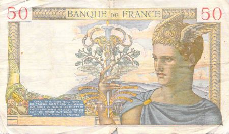 France 50 Francs Cérès - 06-10-1938 - Série E.8539 - TB