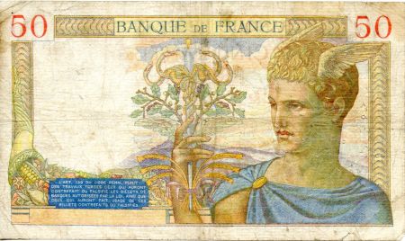 France 50 Francs Cérès - 07-05-1936 Série C.4382-202 - TB