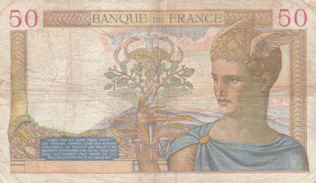 France 50 Francs Cérès - 08-02-1940 - Série J.12139 - TB