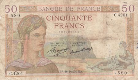 France 50 Francs Cérès - 16-04-1936 - Série C.4201