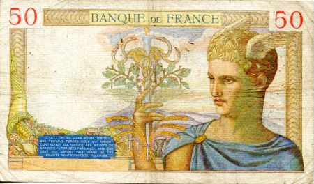 France 50 Francs Cérès - 16-05-1935 Série R.1669-833 - TB+