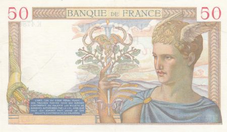 France 50 Francs Cérès - 16-07-1936 - Série K.4786 - TTB+