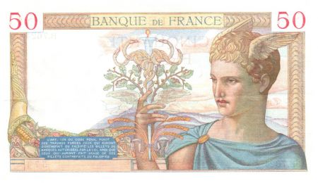 France 50 Francs Cérès - 17-02-1938 Série B.7624 - Date Rare