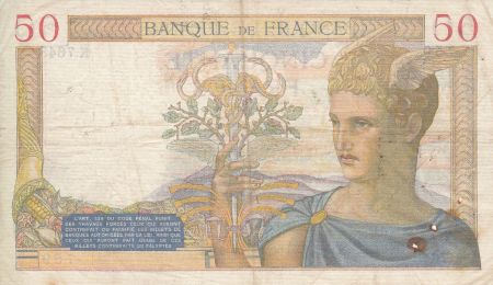 France 50 Francs Cérès - 17-02-1938 Série K.7648