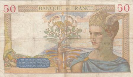 France 50 Francs Cérès - 18-07-1935 - Série U.2347 - TB+