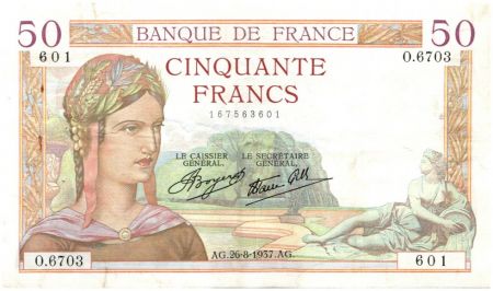 France 50 Francs Cérès - 1937