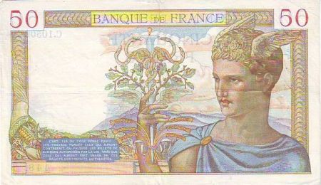 France 50 Francs Cérès - 1939