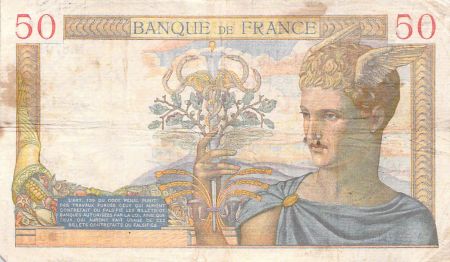 France 50 Francs Cérès - 20-10-1938 - Série M.8701 - TB+