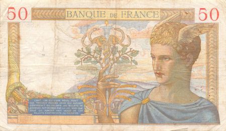 France 50 Francs Cérès - 20-10-1938 Série N.8808 - TB+