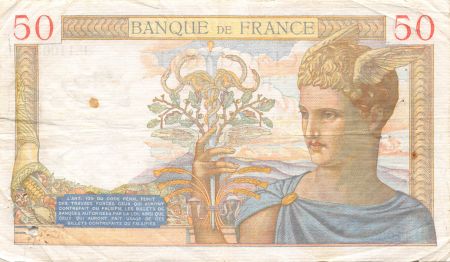 France 50 Francs Cérès - 21-09-1939 Série U.11063 - TB+