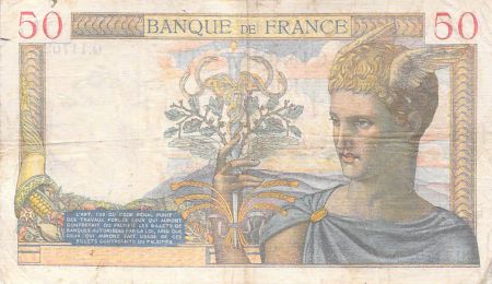 France 50 Francs Cérès - 21-12-1939 - Série Q.11702 - TB