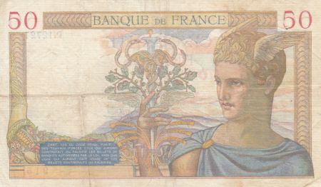 France 50 Francs Cérès - 22-02-1940 - Série  P.12721 - TTB
