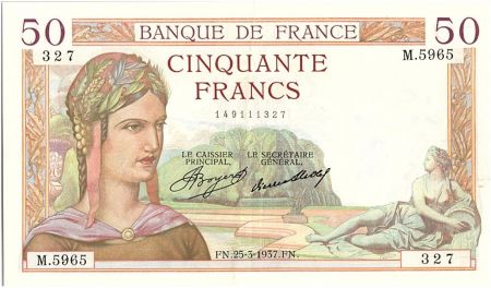 France 50 Francs Cérès - 25-03-1937 Série M.5965