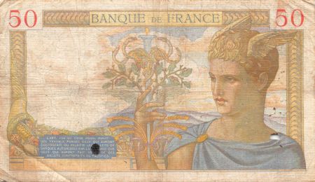 France 50 Francs Cérès - 26-08-1937 Série K.6755 - PTB