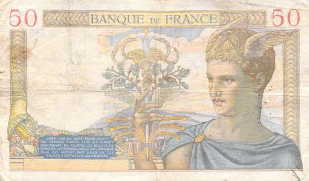 France 50 Francs Cérès - 27-05-1938 - Série B.8293 - TB