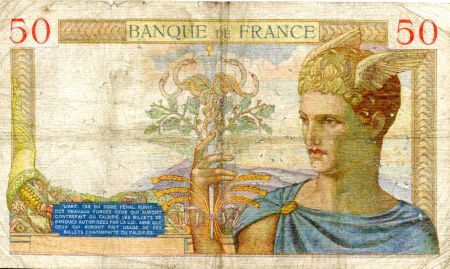 France 50 Francs Cérès - 28-02-1935 Série D.892-806 - TB