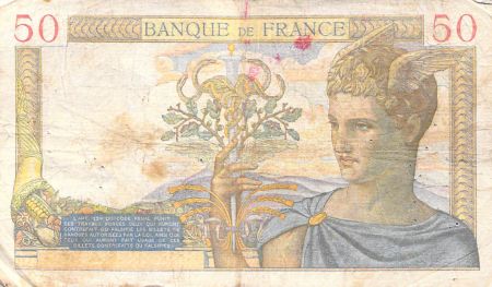 France 50 Francs Cérès - 28-04-1938 - Série E.8093 - TB