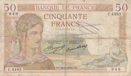France 50 Francs Cérès - 28-05-1936 - Série C.4493