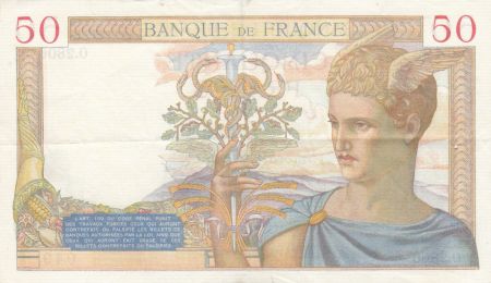 France 50 Francs Cérès - 29-08-1935 - Série O.2806 - TTB