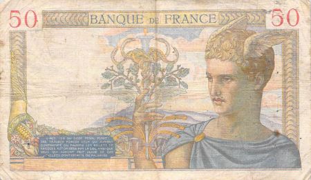 France 50 Francs Cérès - 29-08-1935 - Série Y.2770 - TB