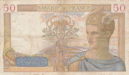 France 50 Francs Cérès -02-02-1939- Série O.9578