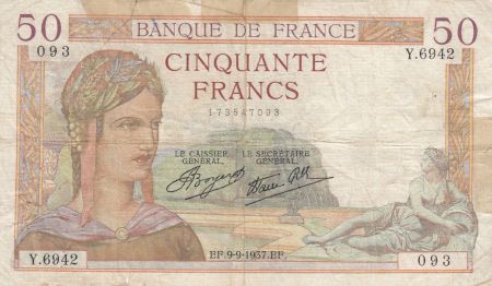 France 50 Francs Cérès -09-09-1937 - Série Y.6942