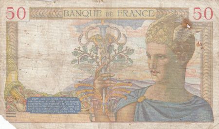 France 50 Francs Cérès -14-09-1939- Série F.10874