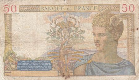 France 50 Francs Cérès -14-09-1939- Série G.10883