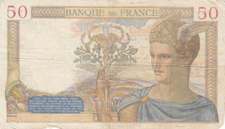 France 50 Francs Cérès -21-09-1939- Série H.11084