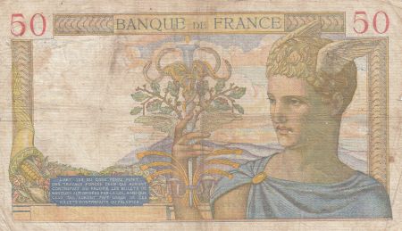 France 50 Francs Cérès -27-05-1938- Série V.8287