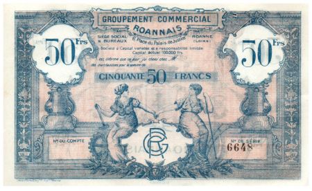 France 50 Francs Groupement Commercial Roannais - 1945-1960 - SUP