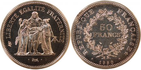 France 50 Francs Hercule - 1980 Argent