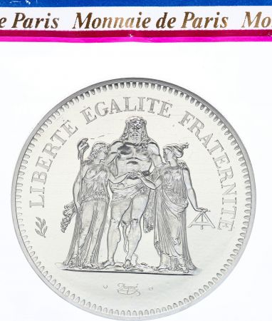 France 50 Francs Hercule - Piefort 1980 Argent - FDC avec certificat