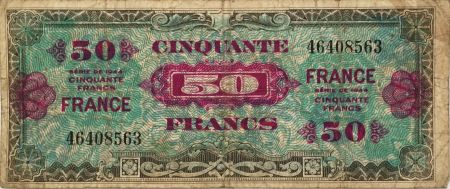 France 50 Francs Impr. américaine - verso France- 1944 - Sans série - PTB