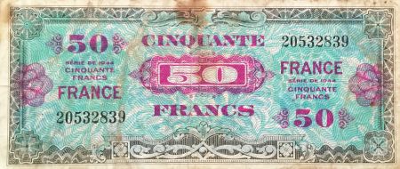 France 50 Francs Impr. américaine (drapeau) - 1944 - Sans série - PTB