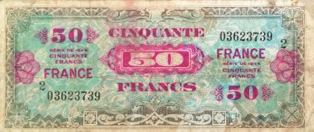 France 50 Francs Impr. américaine (drapeau) - 1944 - Série 2 - PTB
