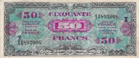 France 50 Francs Impr. américaine (Drapeau) - 1944 Série X - TTB