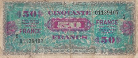 France 50 Francs Impr. américaine (France) - 1944 - Grand X