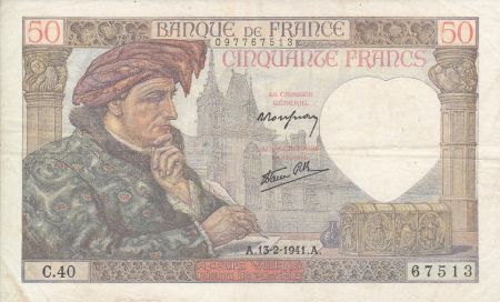 France 50 Francs Jacques Coeur - 13-02-1941 - Série C.40