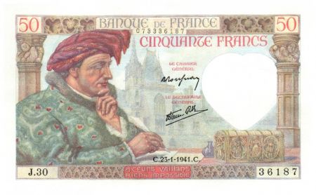 France 50 Francs Jacques Coeur - 23-01-1941 Série J.30