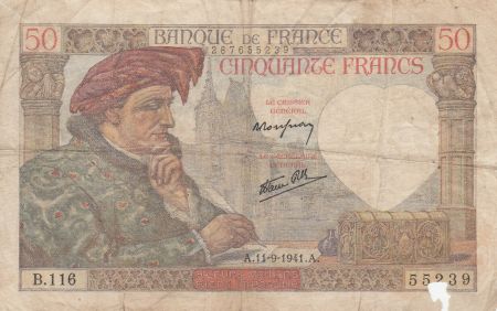 France 50 Francs Jacques Coeur -11-09-1941 - Série B.116