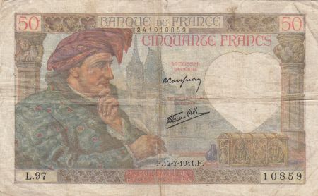 France 50 Francs Jacques Coeur -17-07-1941 - Série L.97